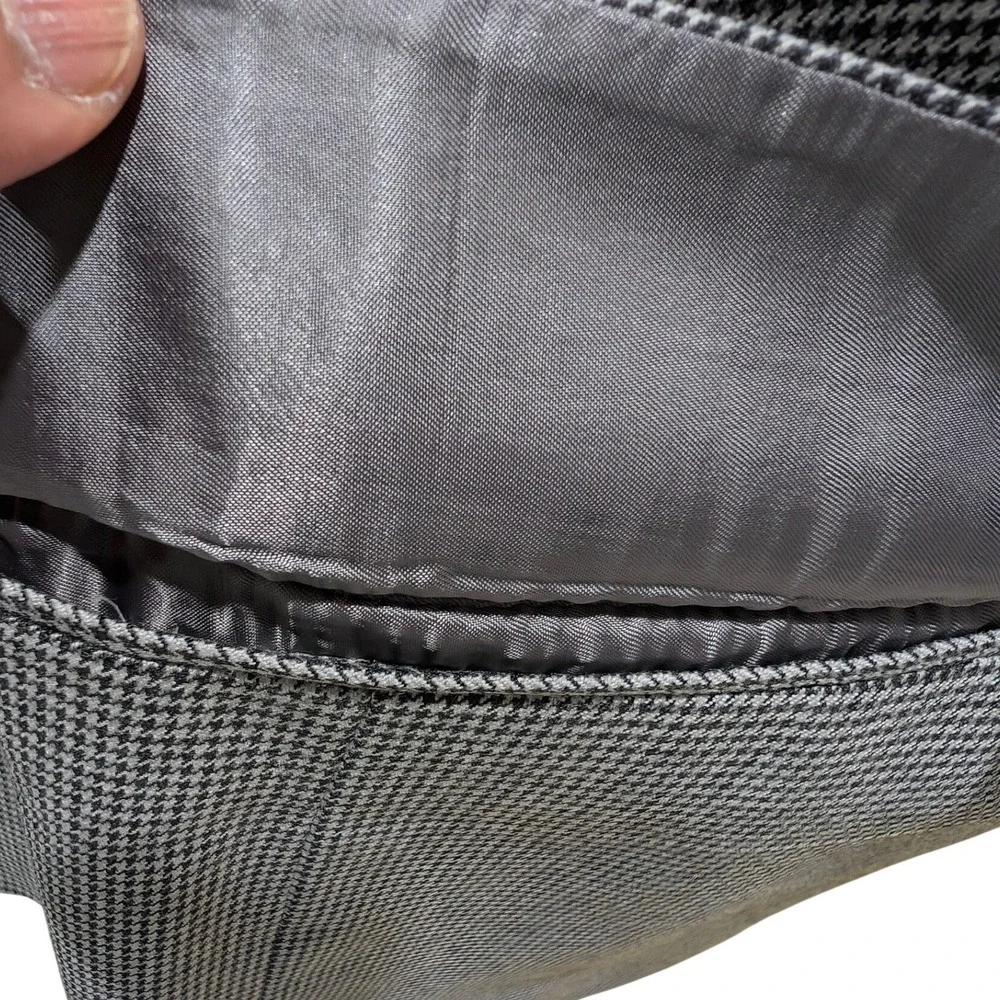 Jos A Bank Signature Collection Grey Houndstooth Wool Sport Coat Blazer 46 LG‎